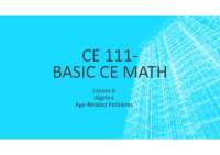Mathematical logic lectures and sample problems, algebra, and calculus.