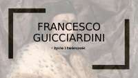 Życie i twórczość Francesco Guicciardini