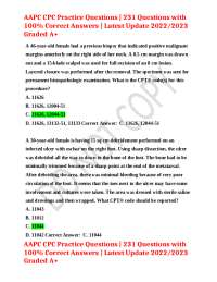 AAPC CPC Practice Questions | 231 Questions with 100% Correct Answers ...