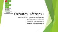 Circuitos Elétricos I: Capacitores e Indutores