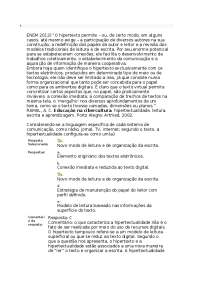 Exercícios sobre Hipertextualidade e Tecnologias da Informação e Comunicação
