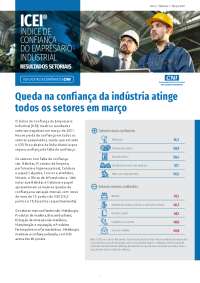Confiança Empresarial Industrial (ICEI) Março 2021: Queda Setores Bebidas e Celulose