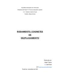 Funcionamiento y mantenimiento de cojinetes de rodamiento