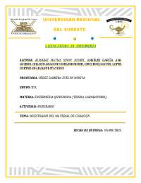 Lic. en Enfermería: Muestra de Material de Curación - Universidad Regional del Sureste
