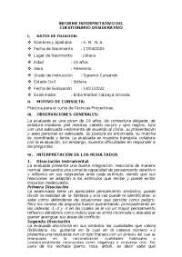 Test Desiderativo Informe