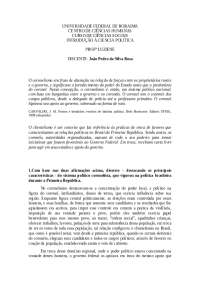 Introdução à Ciência Política: Coronelismo e Clientelismo na Primeira República Brasileira