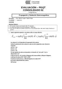 EVALUACIÓN – PGQT
CONSOLIDADO 02
Propagacion y radiacion electromagnetica