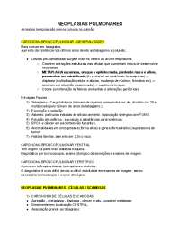 Neoplasias Pulmonares: Tipos e Fatores de Risco de Carcinoma Broncopulmonar