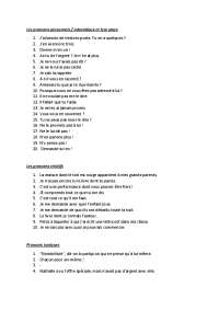 Les pronoms personnels