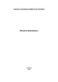 Análise e Desenvolvimento de Sistemas: Projeto Integrado II