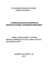 Ressocialização de Detentas no Sistema Carcerário Brasileiro: Análise