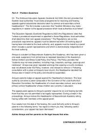 Legal Issues Arising from Educational Decisions and Community Development Fund