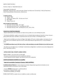Introdução ao Direito Constitucional: Conceito de Constitucionalismo e Poder Constituinte