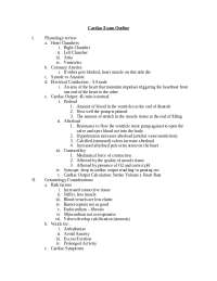 Cardiovascular Study Outline - MedSurg