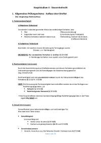 Zusammenfassung Steuerstrafrecht