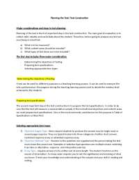 Test Planning and Construction: Objectives, Specifications, and Item Types