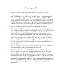 Big Points Made in Class about the Persian Gulf Wars
