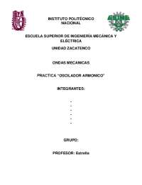 PRACTICA “OSCILADOR ARMONICO”