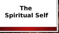 powerpoint about the spiritual self