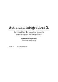 Actividad Integradora 1 Modulo 15 Ejercicios De Química Docsity