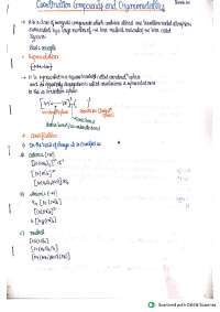 COORDINATION CHEMISTRY - DETAILED NOTES