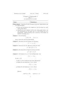 Übungen zu Mathematik 2 - Blatt 11