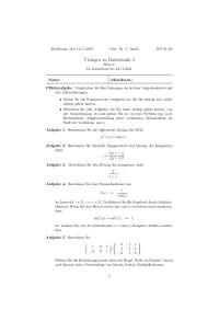 Übungen zu Mathematik 2 - Blatt 8