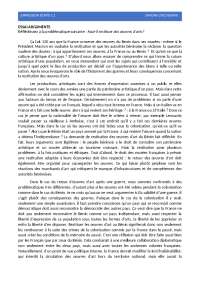Essay argumentée sur la restitution des ouvres d'art au Benin - Niveau C1 Francais
