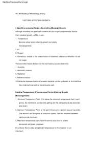 FACTORS AFFECTING GROWTH_Microbiology