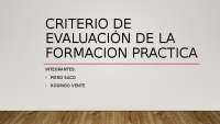 criterio de evaluacion de la formacion practica