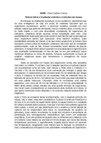 síntese sobre irradiação evolutiva