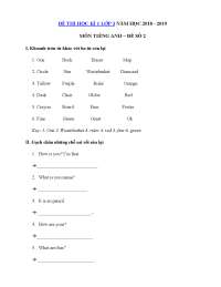 English Language Assessment for Grade 3 Students