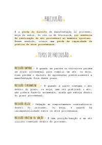 Tipos de Preclusão no processo civil