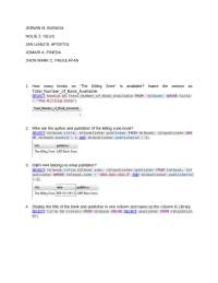 Library Management System Database - Prof. Albano