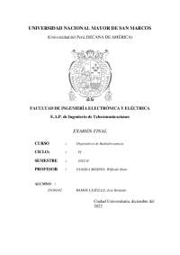 Examen Final de Dispositivos de Radiofrecuencia - Ingeniería de Telecomunicaciones
