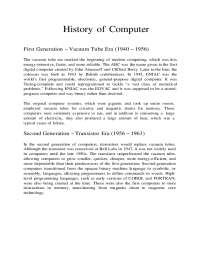 History of Computers 1 | Study notes Computer science | Docsity