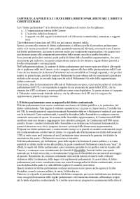 riassunto del libro Corso di diritto parlamentare con integrazioni