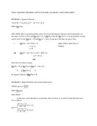 EVALUATING HIGHER ORDER DERIVATIVES