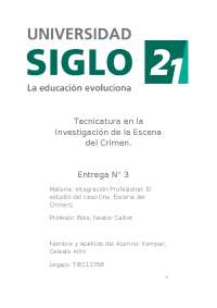 3era entrega - Investigación de la Escena del Crimen