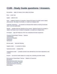 C100 - Study Guide questions / Answers