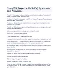 CompTIA Project+ (PK0-004) Questions and Answers. | Exams Computer ...