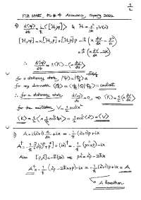 quantum mechanics problem solutions