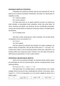 Sentenças Abertas, Fechadas e Quantificadores | Trabalhos Lógica ...