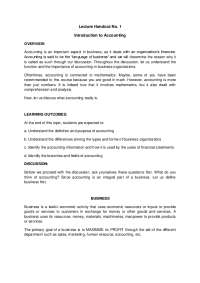 Introduction to Accounting: A Comprehensive Overview