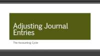 Adjusting Journal Entries: A Comprehensive Guide to Accounting Cycle