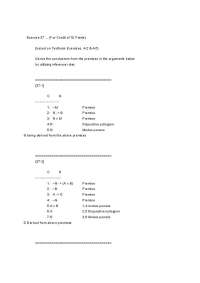 Logic Exercises: Deriving Conclusions from Premises - Prof. Cowan