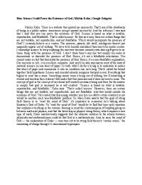 The Existence of God and Science