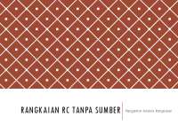 Rangkaian Orde Satu - Rangkaian RC tanpa sumber