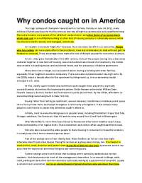 The Rise of Condominiums in America