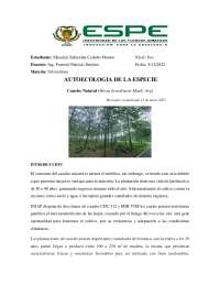 Autoecologia de hevea brasilensis